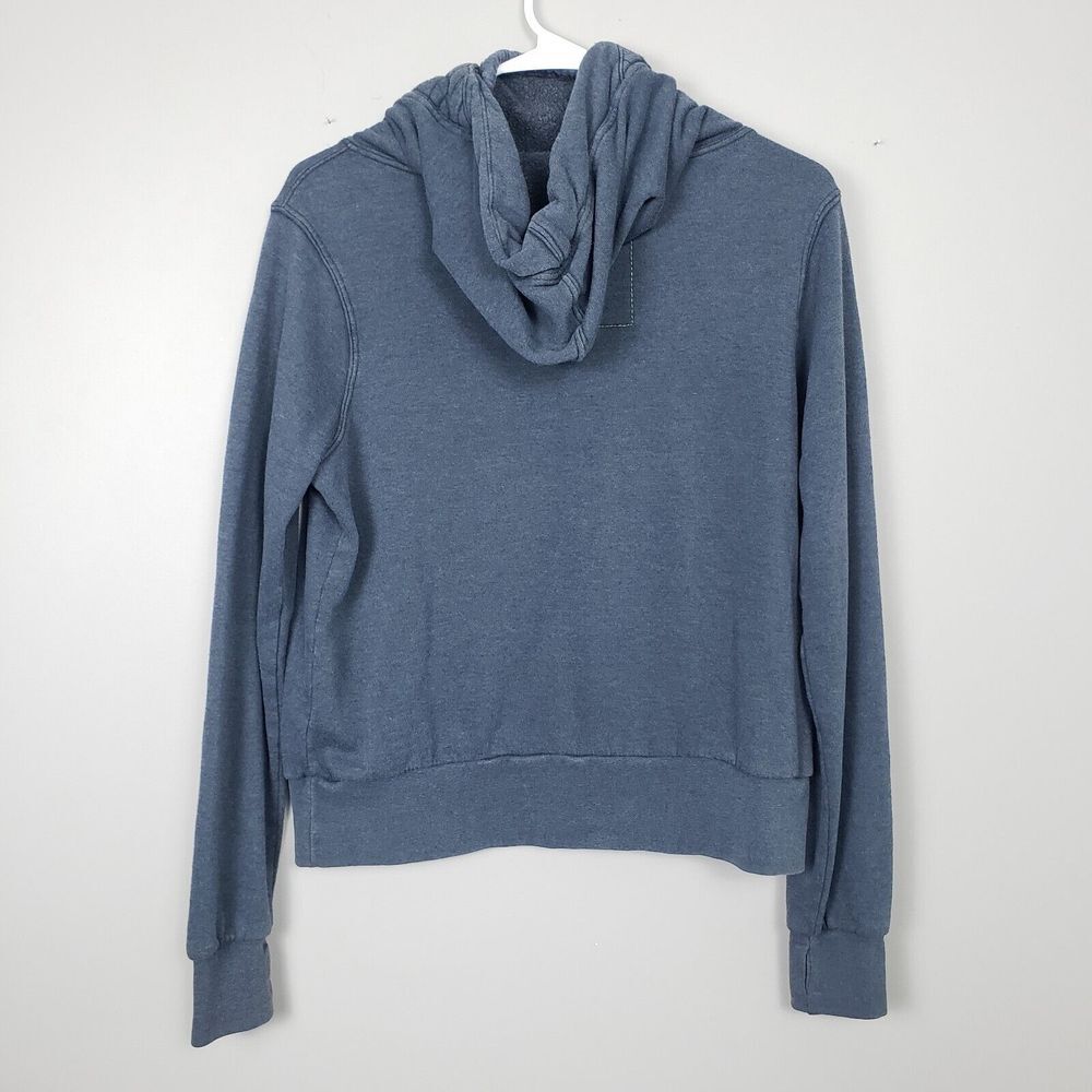 Aviator Nation Ninja Hoodie Sweatshirt Womens XS Blue Gray Funnel Neck - Picture 6 of 8